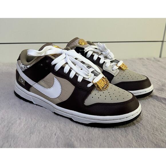 Nike Shoes - Nike Low Dunk Light Orewood Brown Gold Bling (Women's 7) - Authentic & Brand New